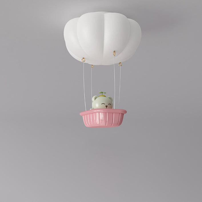 Lumendat Modern Simplicity Kids PE Iron Pumpkin Hot Air Balloon Bear LED Flush Mount Ceiling Light For Bedroom Lumendat
