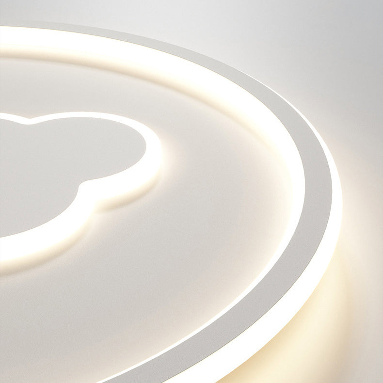 Contemporary Creative Cartoon Cloud Rainbow Acrylic LED Flush Mount Ceiling Light for Living Room