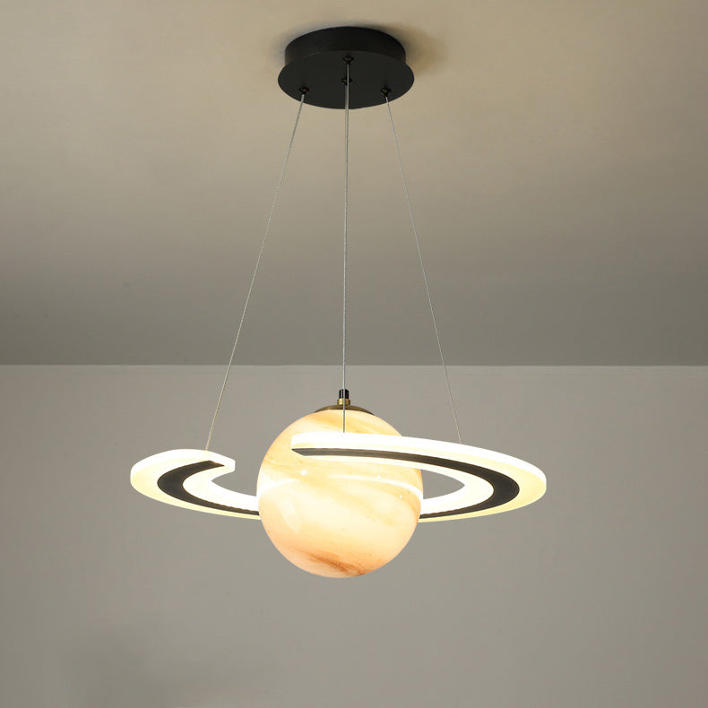 Lumendat Modern Creative Space Planet Circle Kids LED Chandelier Lumendat