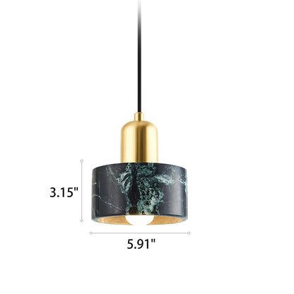 Modern Light Luxury Marble Metal 1-light Pendant Light