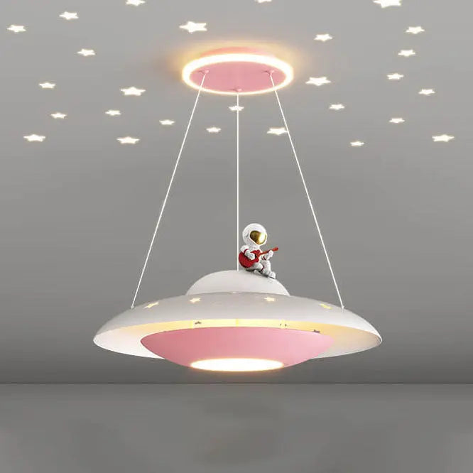 Modern Creative Flying Saucer Space Astronaut Children LED Chandelier Lumendat