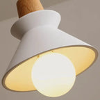 Nordic Minimalist Macaron Wood Cement 1-light Pendant Light Lumendat
