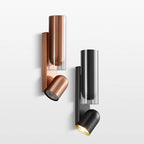 Modern Minimalist Rotatable Cylinder Metal Glass 2-Light Wall Sconce Lamp For Bedroom Lumendat
