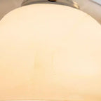 Contemporary Scandinavian Half Round Jelly Iron Glass 1-light Pendant Light for Bedroom