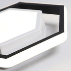 Modern Minimalist Geometric Hexagonal Ring LED Flush Mount Ceiling Light