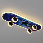 Lumendat Creative Cartoon Skateboard Acrylic LED Kids Flush Mount Ceiling Light Lumendat