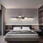 Modern Minimalist Aluminum Corrugated Strip Iron Frame LED Wall Sconce Lamp For Bedroom Lumendat
