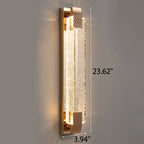 European Light Luxury Rectangular Bubble Crystal LED Wall Sconce Lamp