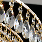 Modern Luxury Circle Iron Crystal 4/6/8/10 Light Flush Mount Ceiling Light For Living Room Lumendat