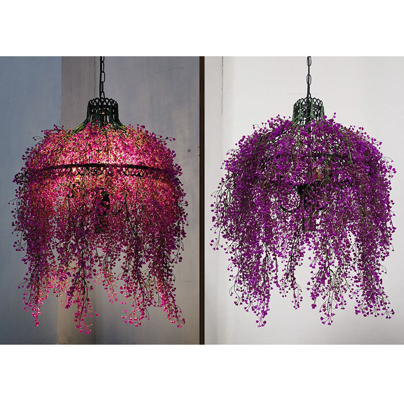 Creative Plant Vine 3-light Chandelier – Botanical Lobelia & Willow Designs