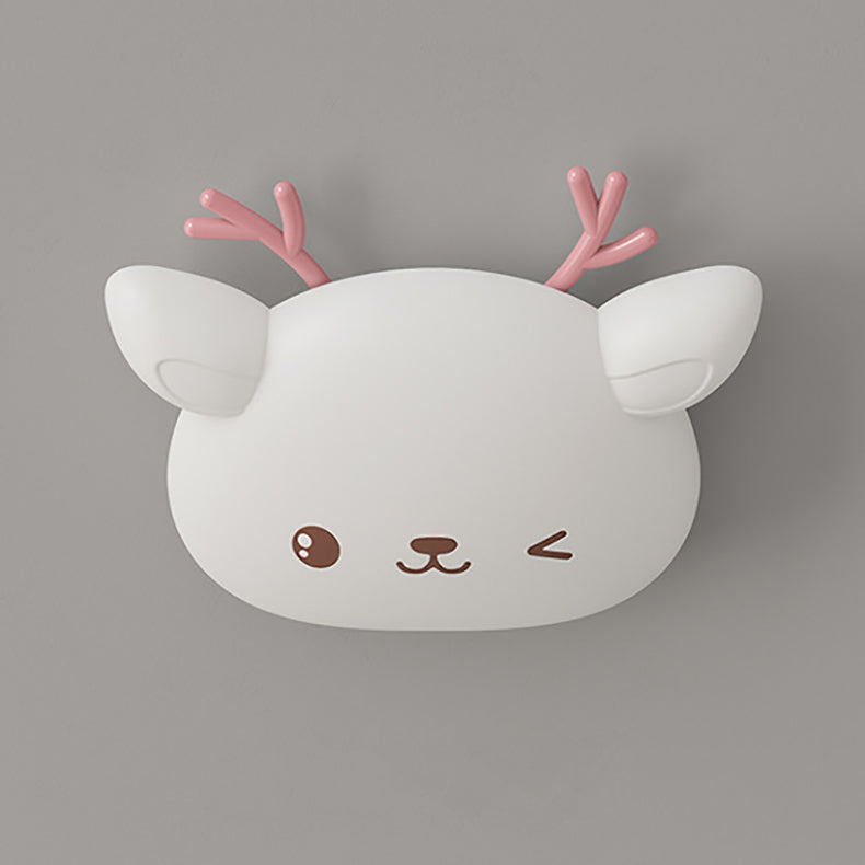 Lumendat Modern Simplicity Kids Iron PE Deer Elliptical LED Flush Mount Ceiling Light For Bedroom Lumendat