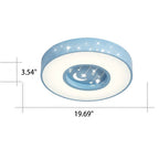 Lumendat Modern Minimalist Starry Sky Round Children's LED Flush Mount Ceiling Light Lumendat