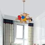 Contemporary Creative Round Building Blocks Acrylic Iron 1-Light Pendant Light For Living Room Lumendat