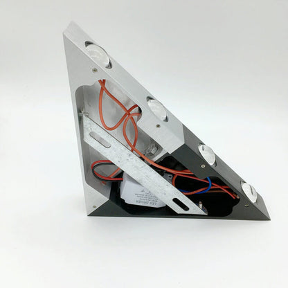 Modern Creative Aluminum Acrylic Stereo Triangle Pyramid Design LED Wall Sconce Lamp