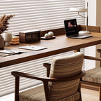 Traditional Rustic Rectangular Wood Desks Two Legs For Home Office DFM-F