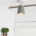 Nordic Macaron Column 1-light Semi-flush Mount Ceiling Light