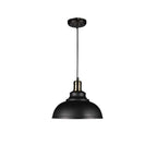 Industrial Simple Dome Round Pot Lid Iron 1-light Pendant Light BulbSquare