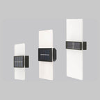 Courtyard Waterproof Acrylic LED Solar Wall Sconce Lamp Outdoor Light Lumendat