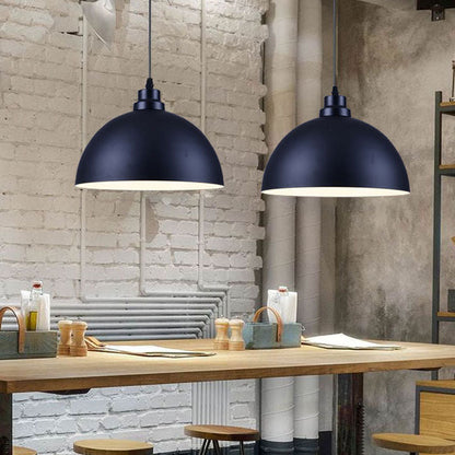 Industrial Simple Iron Dome Pot Lid 1-Light Pendant Light