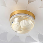 Creative Gold Double Layer Overlap Design LED Semi-flush Mount Light