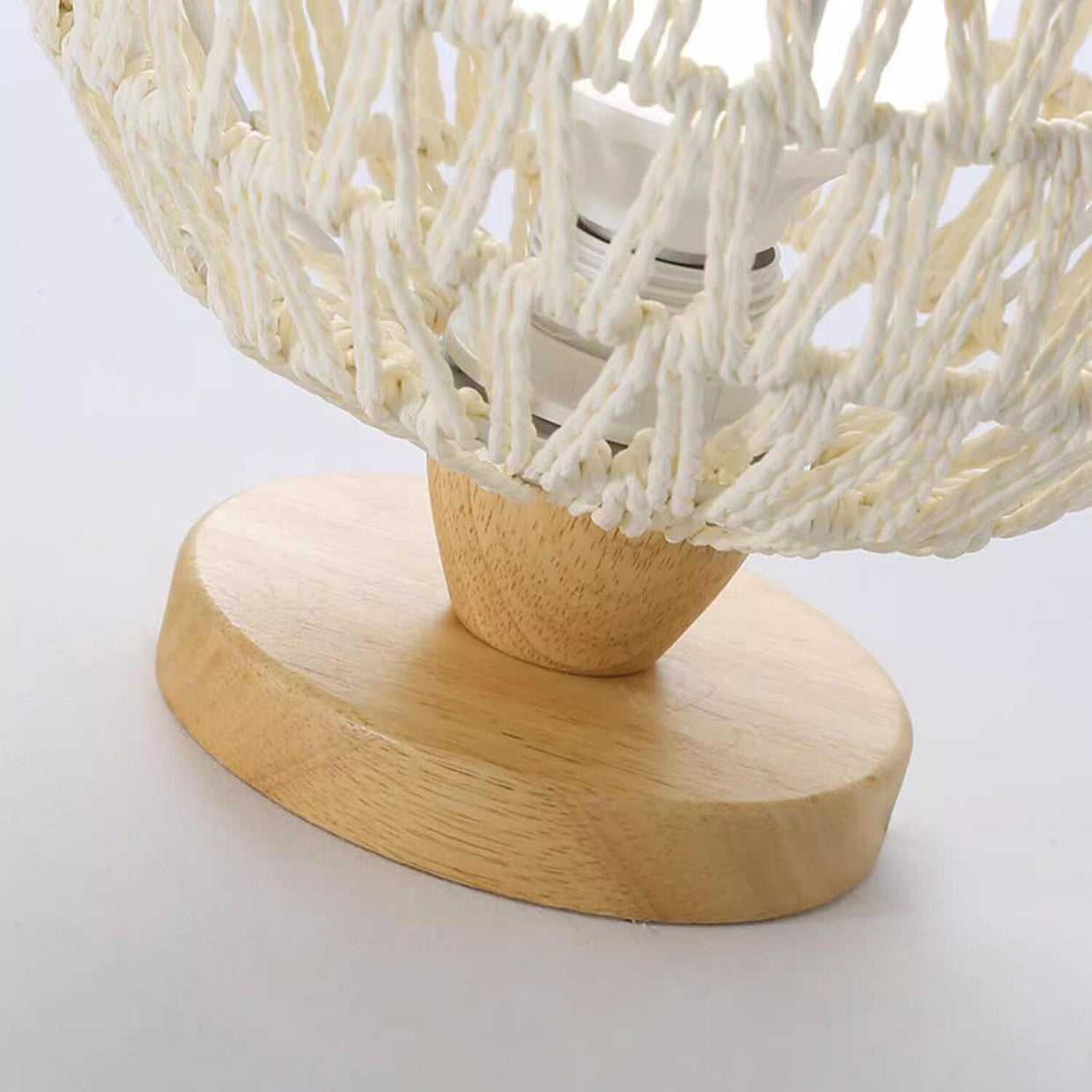 Traditional Japanese Rattan Art Round 1-Light Semi-Flush Mount Ceiling Light For Entryway Lumendat