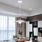 Industrial Creative Wrought Iron Conical Column Frame 1-Light Pendant Light