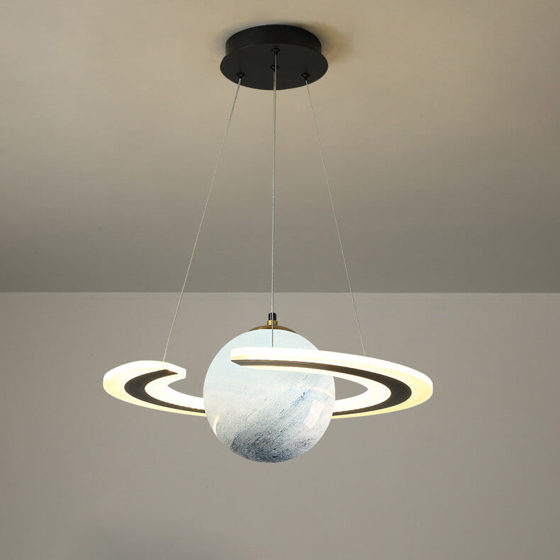 Lumendat Modern Creative Space Planet Circle Kids LED Chandelier Lumendat