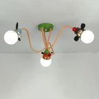 Lumendat Cartoon Creative Animal Light Head 3/4/5 Light Kids Semi-Flush Mount Ceiling Light Lumendat