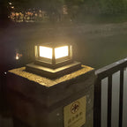 Outdoor Solar Pillar Head Light Square Pillar Head Light Garden Light Lumendat