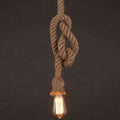 Industrial Hemp Rope Hanging 1/2-light Pendant Light Lumendat