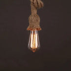 Industrial Hemp Rope Hanging 1/2-light Pendant Light Lumendat