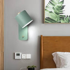 Nordic Macaron Cylinder Shape Rotatable 1-Light Wall Sconce Lamps