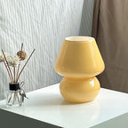 Modern Minimalist Striped Mushroom Glass 1-Light Table Lamp Lumendat
