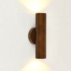 Modern Simple Warm Solid Wood Strip Double Head LED Wall Sconce Lamp
