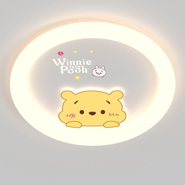 Lumendat Contemporary Creative Cartoon Animal Duck Acrylic LED Flush Mount Ceiling Light For Bedroom Lumendat
