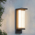 Industrial Waterproof Rectangular PC Striped Shade LED Outdoor Wall Sconce Lamp Lumendat
