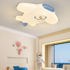 Lumendat Contemporary Creative Iron PE Cartoon Airplane Design LED Kids Flush Mount Ceiling Light For Bedroom Lumendat