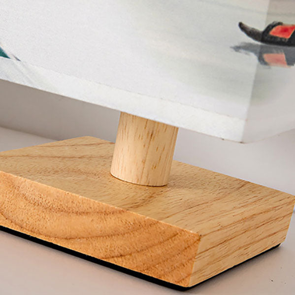 Contemporary Creative Fabric Square USB LED Table Lamp For Bedroom Lumendat