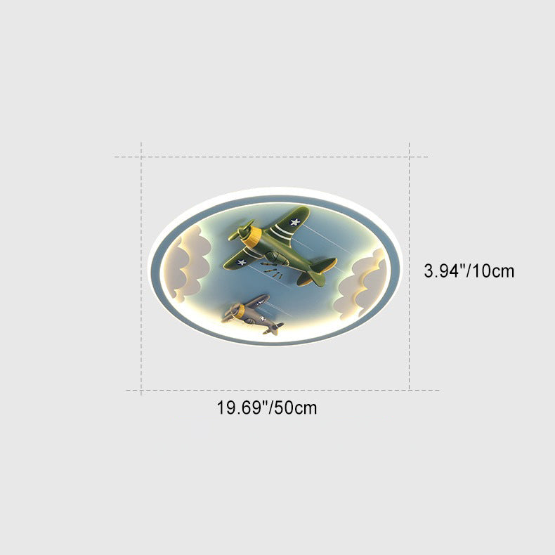 Lumendat Contemporary Creative Cartoon Fighter Unicorn Resin Acrylic LED Kids Flush Mount Ceiling Light For Bedroom Lumendat