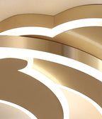 Lumendat Modern Creative Golden Dolphin Iron LED Flush Mount Ceiling Light Lumendat