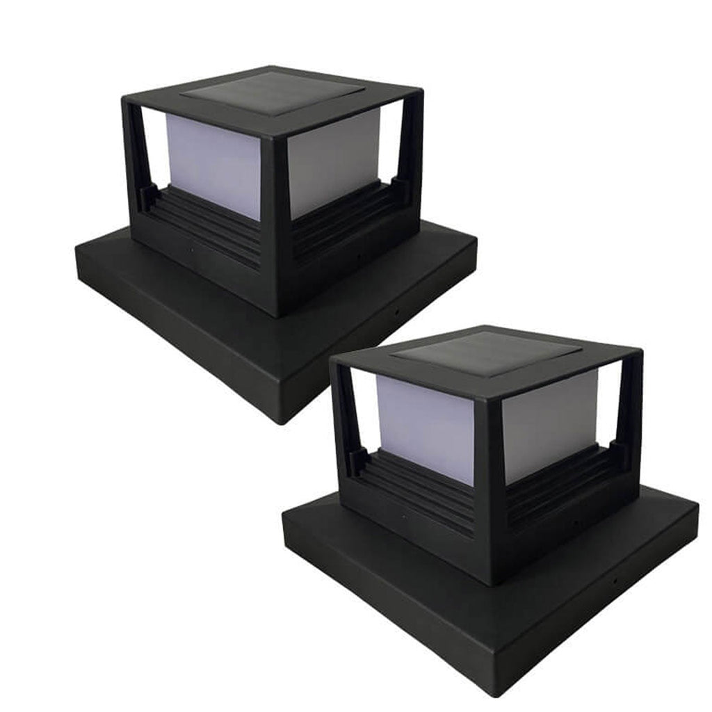 Outdoor Solar Pillar Head Light Square Pillar Head Light Garden Light Lumendat