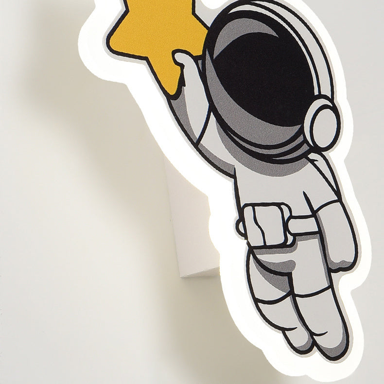 Lumendat Contemporary Creative Acrylic Cartoon Fairy Astronaut Iron LED Kids Wall Sconce Lamp For Bedroom Lumendat