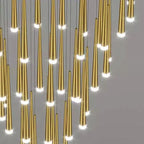 Modern Minimalist Tapered Tube Iron Acrylic LED Island Light Chandelier BulbSquare