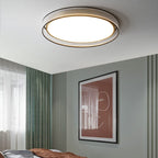 Nordic Luxury Round Fabric Brass Acrylic LED Flush Mount Ceiling Light BulbSquare