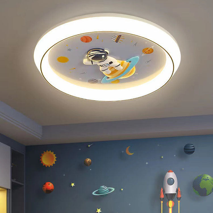 Lumendat Modern Minimalist Kids Cartoon Round Acrylic Iron Resin LED Flush Mount Ceiling Light For Bedroom Lumendat