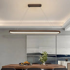 Modern Chinese Solid Wood Round Ring Frame Island Light LED Chandelier modern luxury lighting fixture