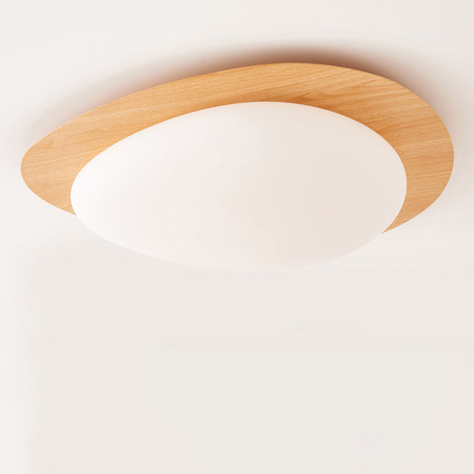 Contemporary Scandinavian Pebble Shape Iron Acrylic LED Flush Mount Ceiling Light for Bedroom