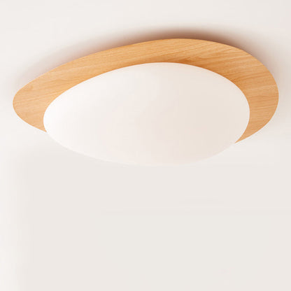 Contemporary Scandinavian Pebble Shape Iron Acrylic LED Flush Mount Ceiling Light for Bedroom