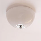 Nordic Minimalist Iron Round Glass Shade 4-light Flush Mount Ceiling Light