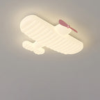 Lumendat Contemporary Creative Kids Airplane Iron PE LED Flush Mount Ceiling Light For Bedroom Lumendat